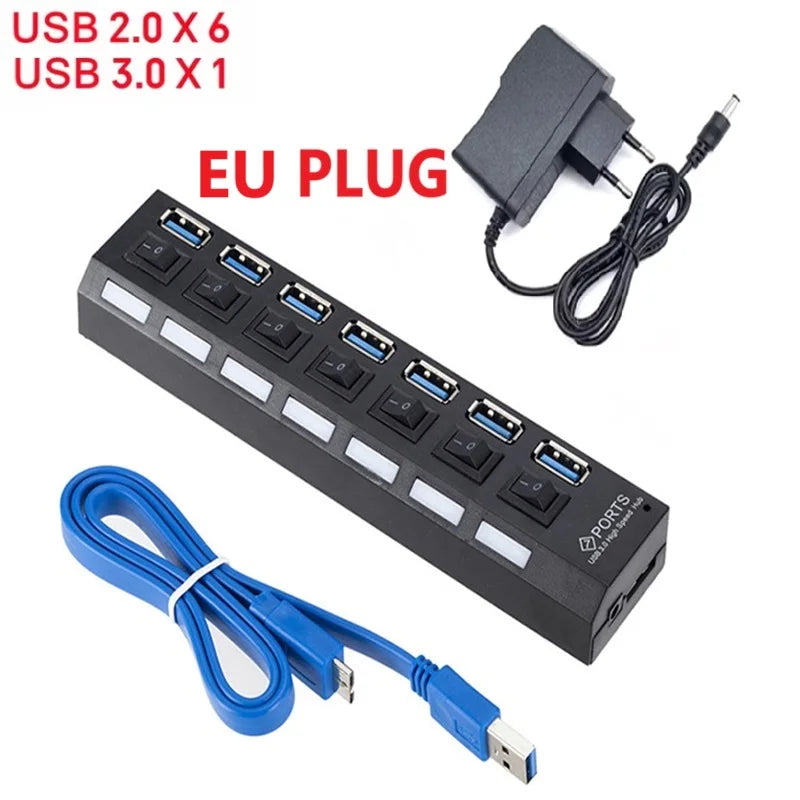 Hub USB 3.0 commutato - Quattro o sette porte
