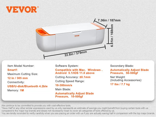 SucceBuy Taglierina per Vinile Plotter da 14 Pollici