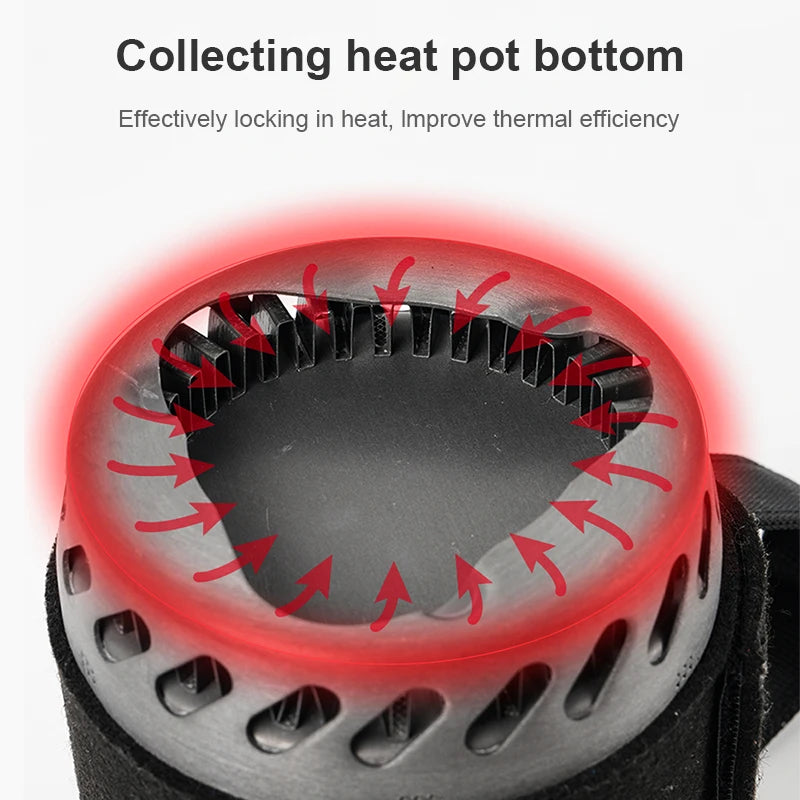BRS-61 Camping Stove Kit with 1500W Heat Collecting Pot