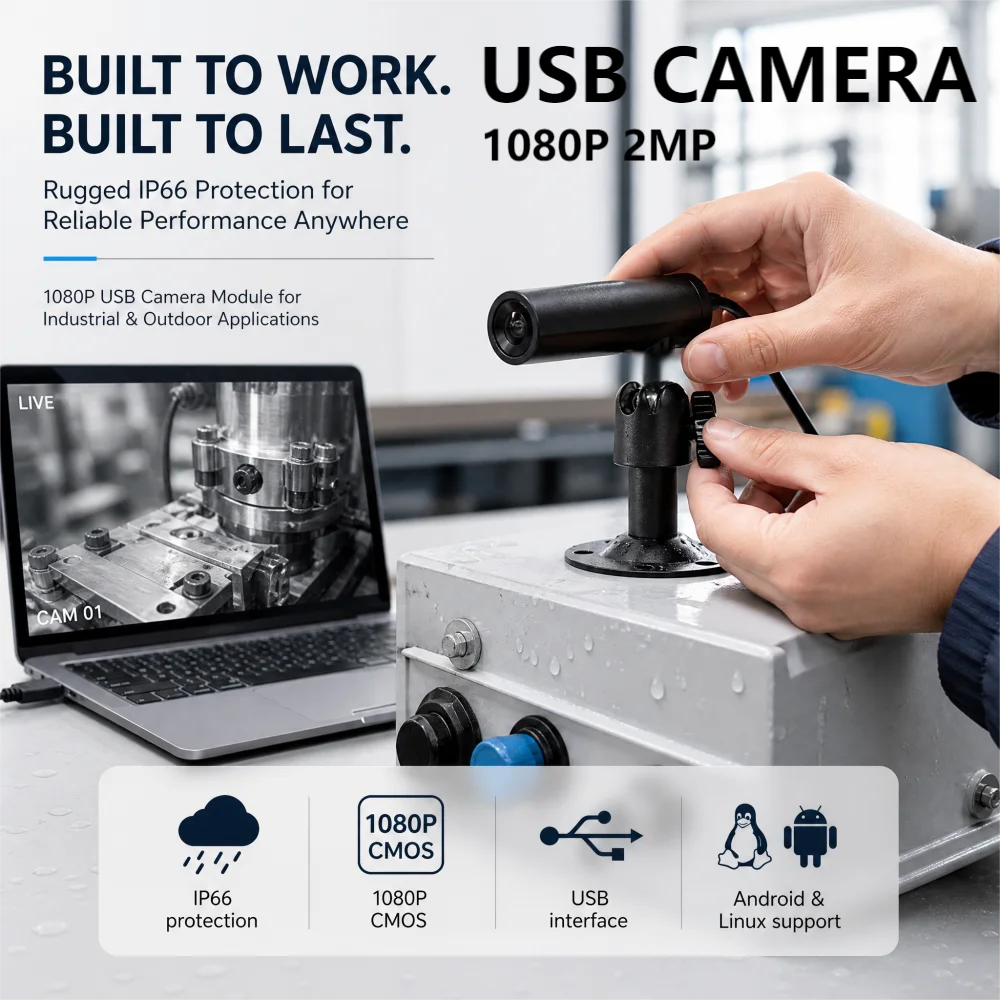 Mini Bullet Camera 1080P 30fps USB Type-C Drive-Free
