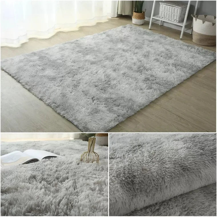 White Fluffy Hall Carpet Modern Living Room Bedroom Home Decor Large Mats Thickened Non-Slip Girl Children's Room Pink Furry Rug 