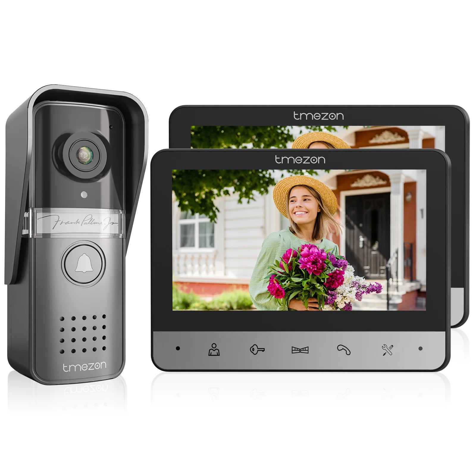 TMEZON Bedrade Video Deurtelefoon met 7‑Inch LCD en Groothoekcamera