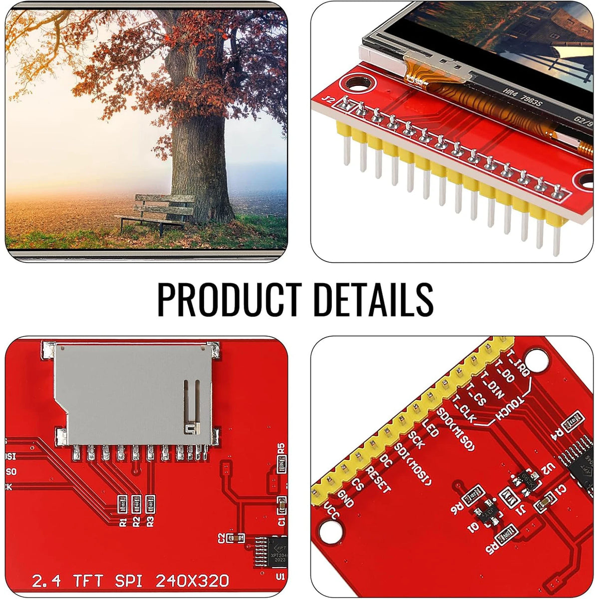 Pantalla táctil TFT SPI de 2.4 pulgadas, ILI9341, 240 × 320