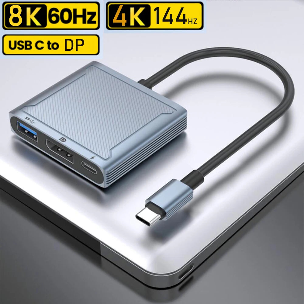 USB-C DisplayPort Adapter with USB and PD Input