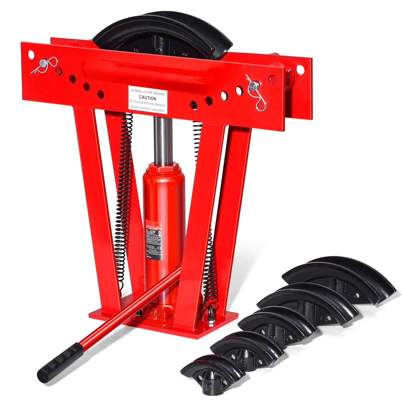 SucceBuy hydraulisk rørbøjer 12 ton manuelt kobberudstødningsrørbøjermaskine 6 svin Heavy-Duty rør- og tubebøjer til piping