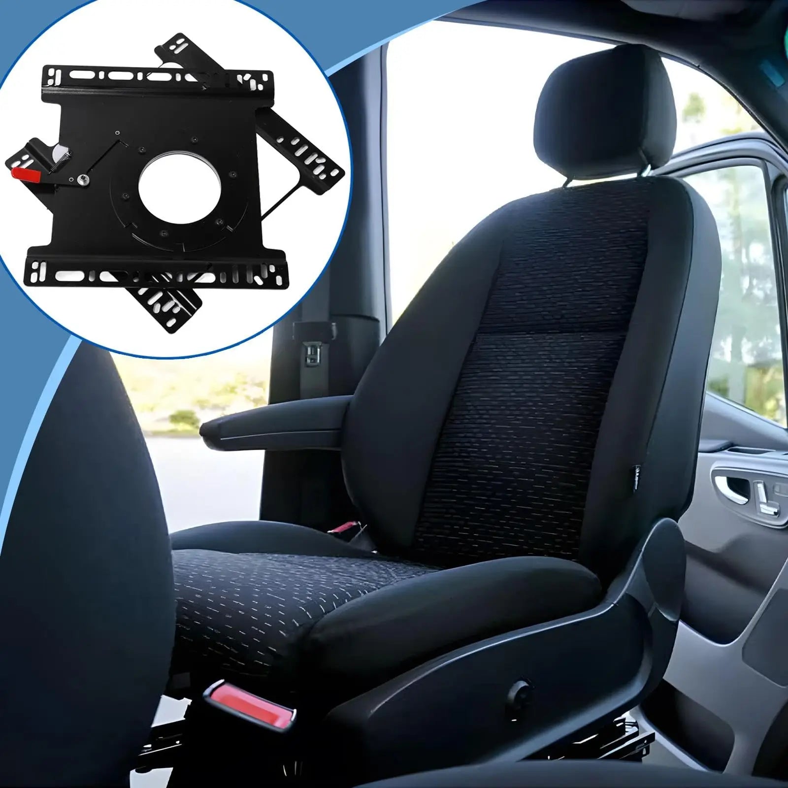 Ford Transit Passenger Seat Swivel Base 360° for 2014-2021