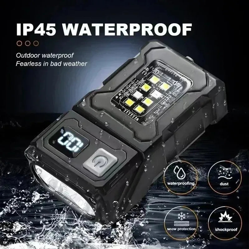 Portable Multifunctional USB Rechargeable LED Flashlight