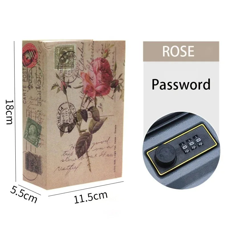 Hidden Book Safe Box with Lock for Cash, Keys & Valuables
