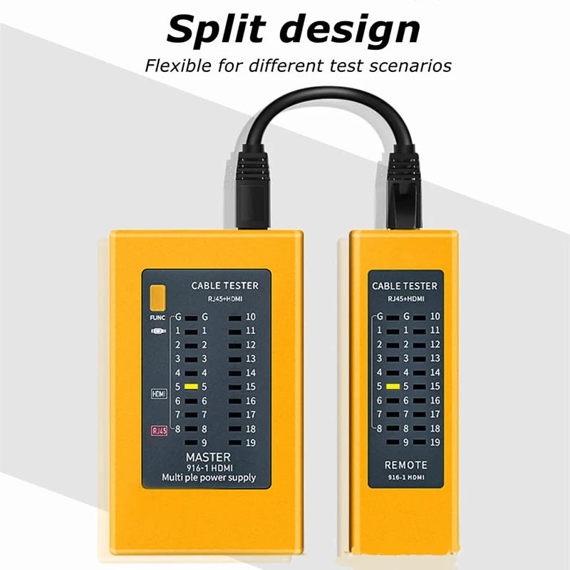 Tester HDMI a RJ45 kabelů