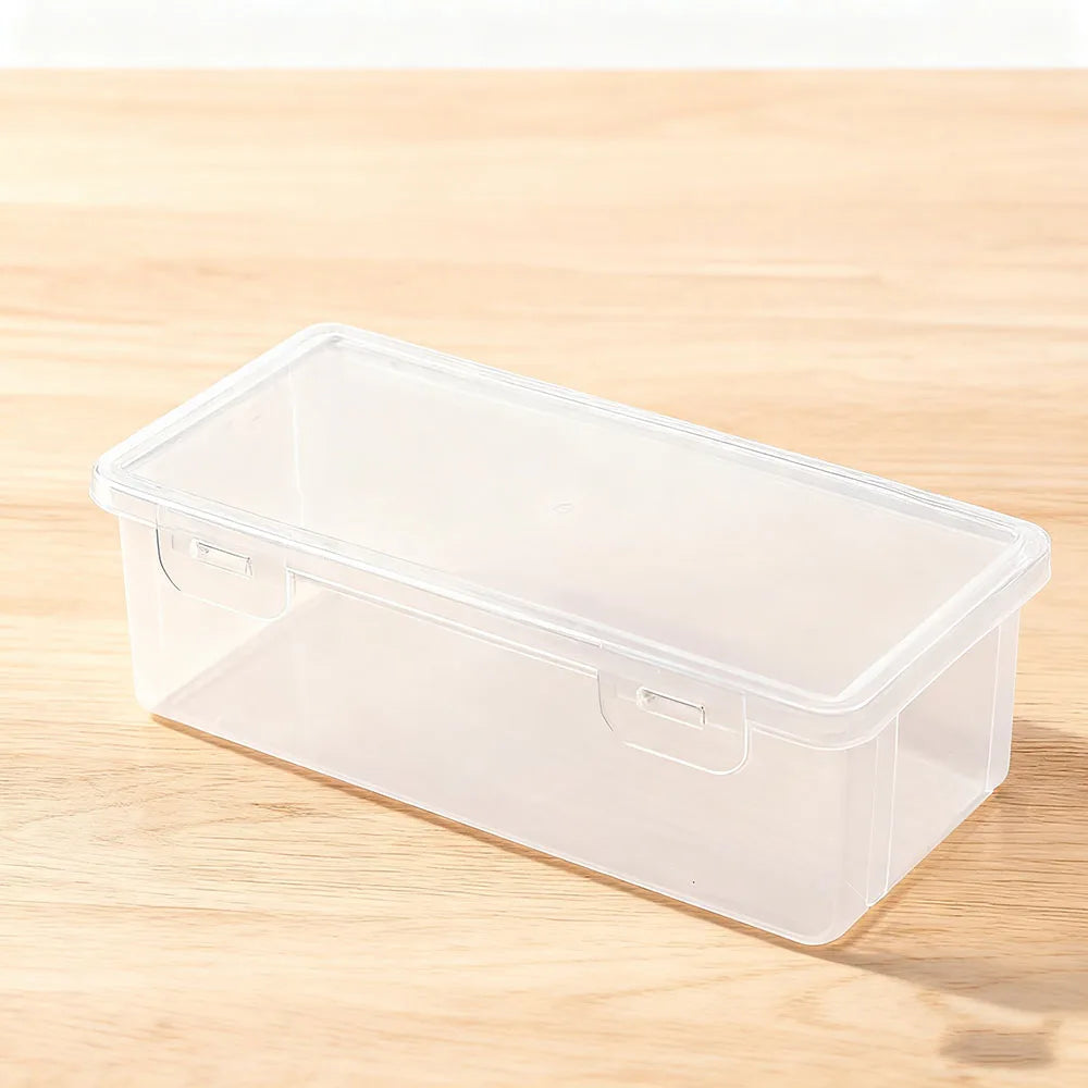 White Plastic Lidded Storage Box