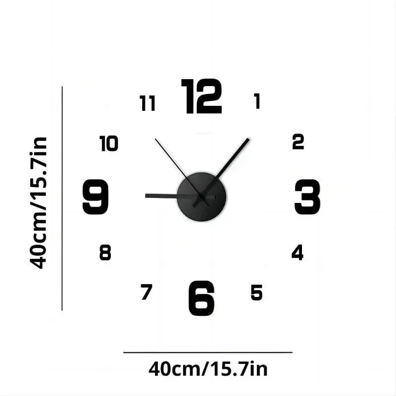 Frameless DIY Wall Clock - Colour Options