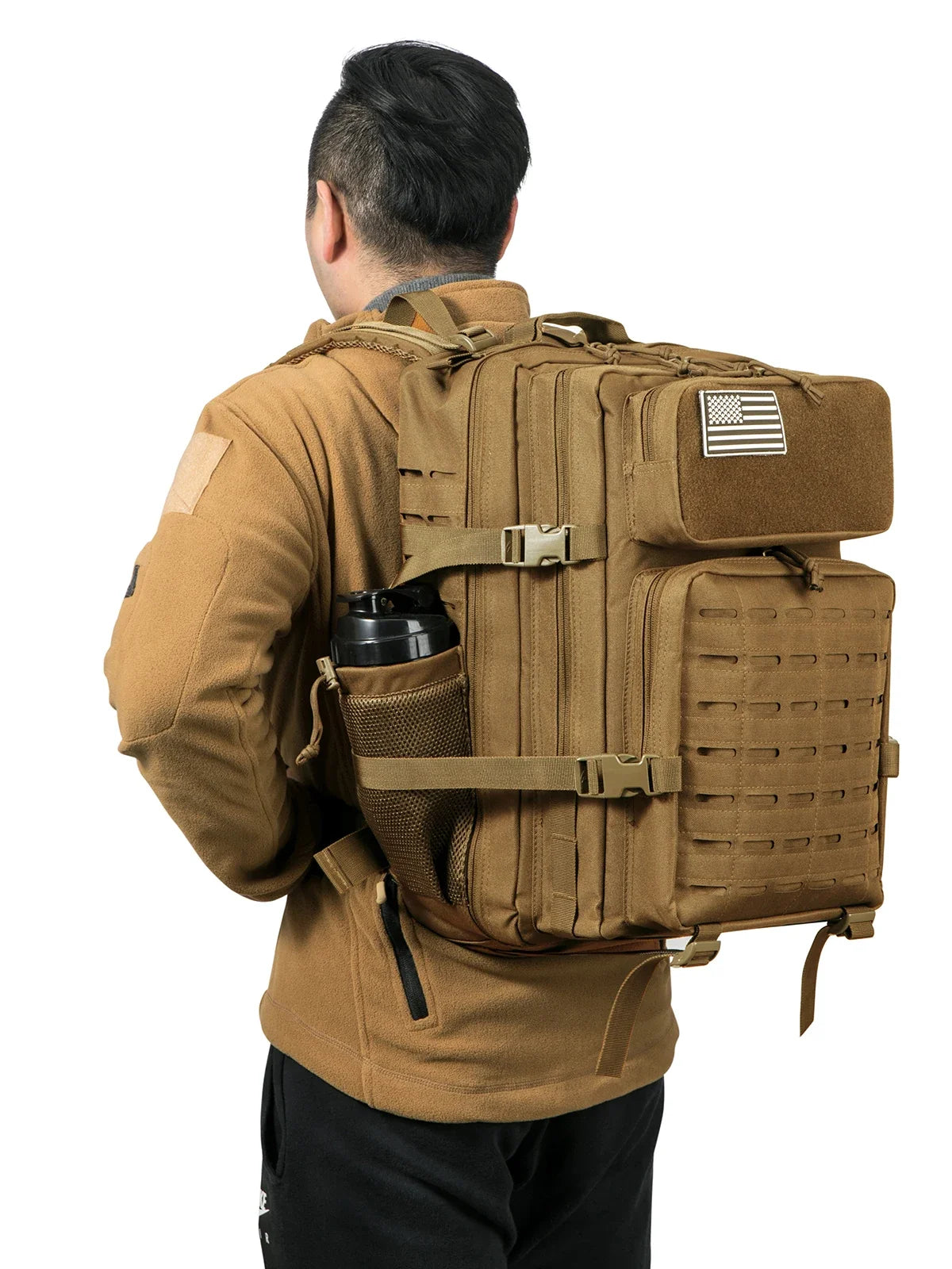 45L Tactical Backpack with Double Cup Holder