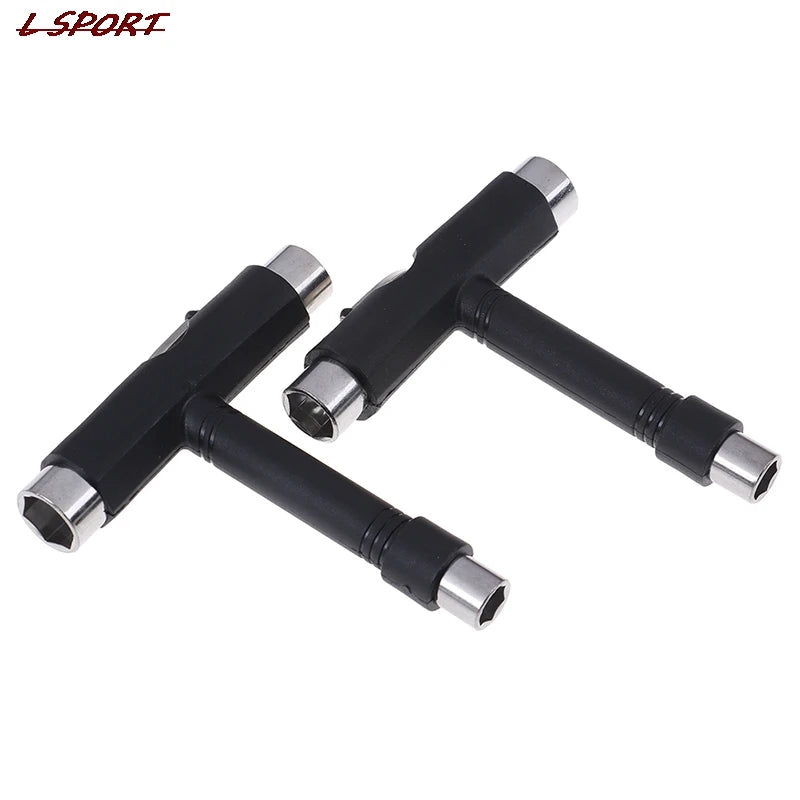 Skateboard T-Tool with Three Sockets and Screwdriver
