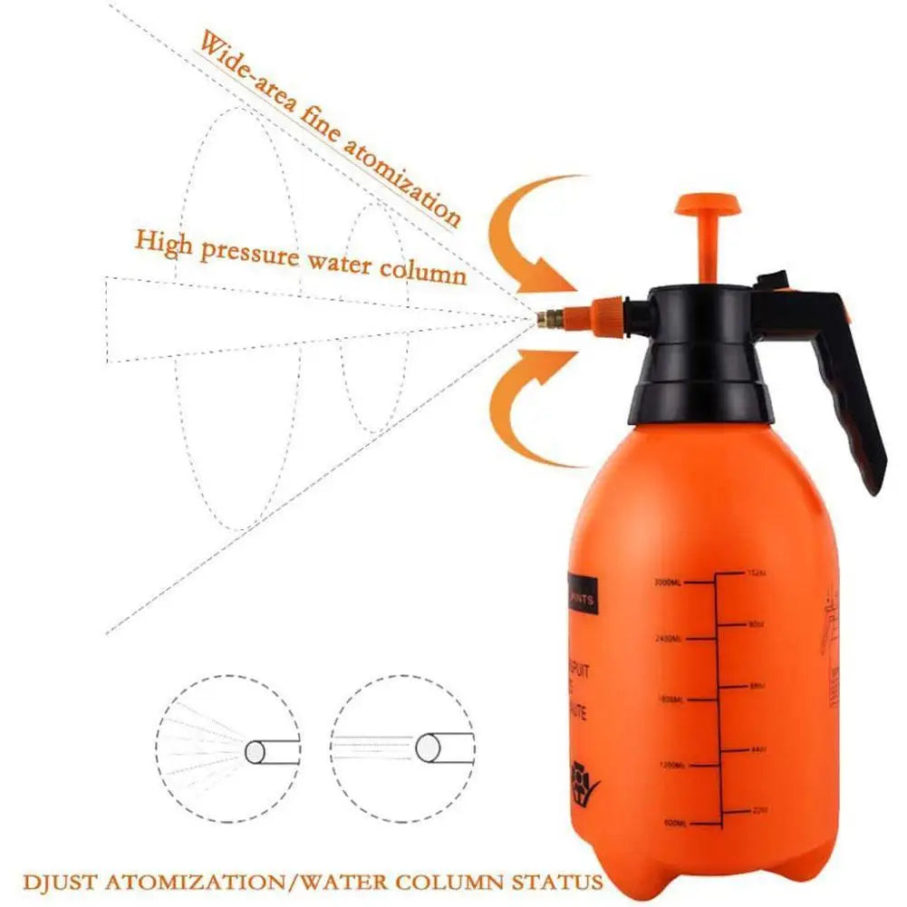 Hand Pump Garden Pressure Sprayer, Adjustable Mist, 0.8–3 L