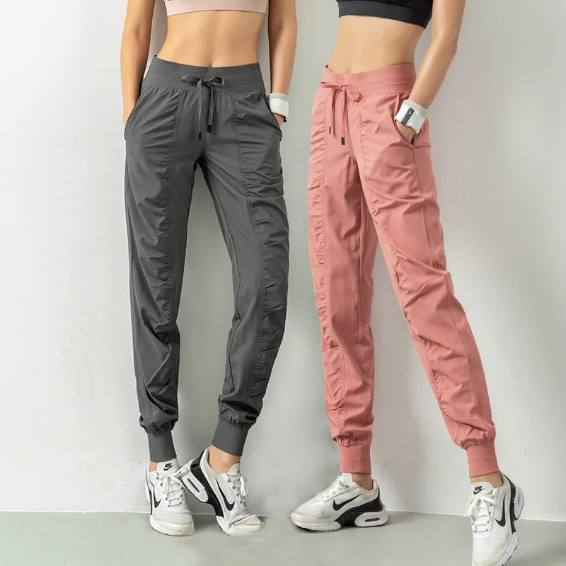 Wrinkle Slimming Fitness Sports Pants WOMEN'S Loose Fitting Leggings Running Pants Casual Quick Drying Pants Harlan Pants Thin 