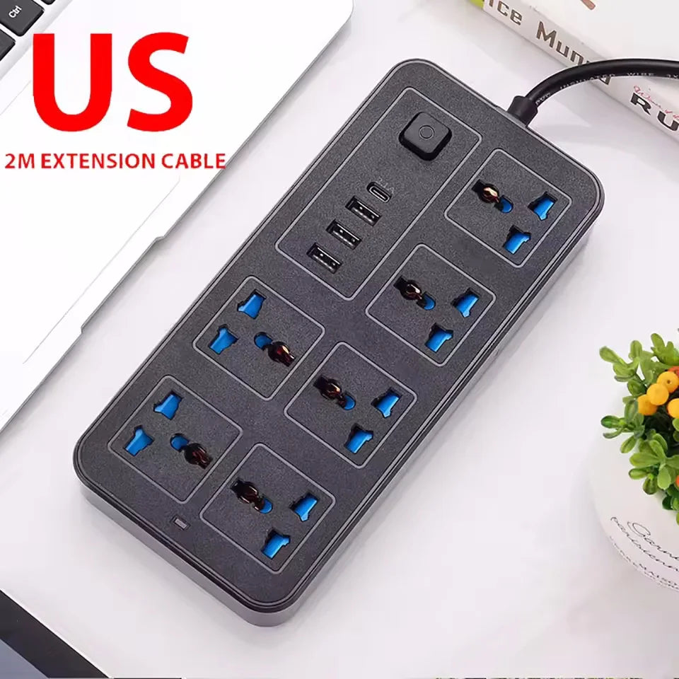 Extensão elétrica com USB e USB-C
