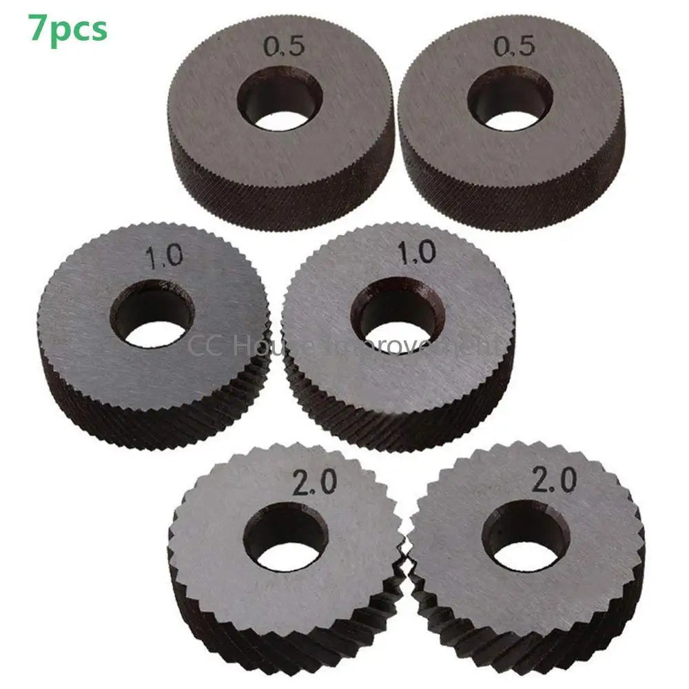 Seven-Piece Dual-Wheel Knurling Tool Set
