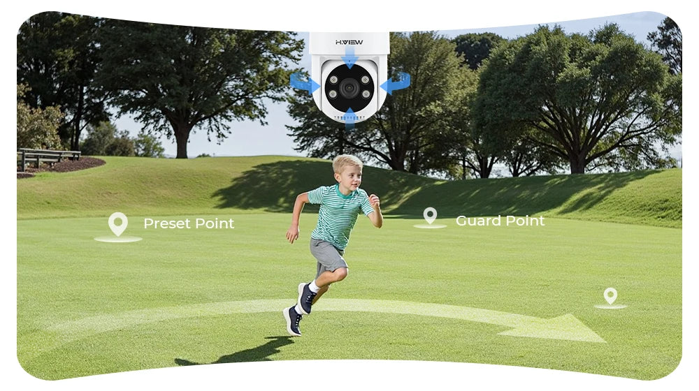 Wireless 3MP Solar Security Camera with PTZ, Color Night Vision