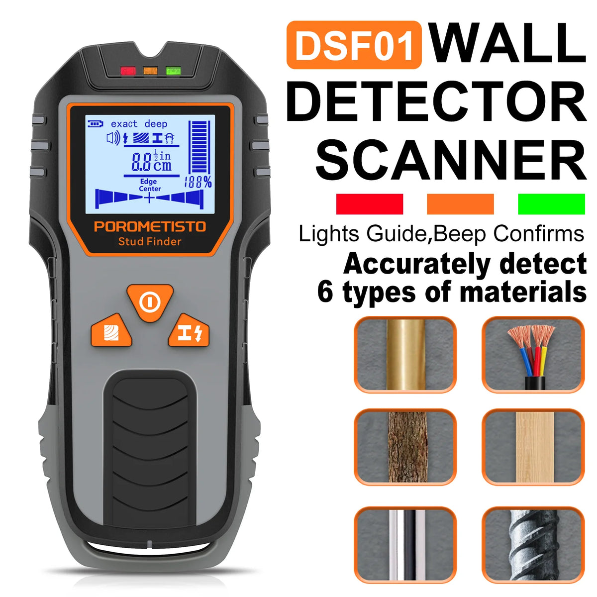DSF01 Wall Scanner - Stud, Metal and AC Detection