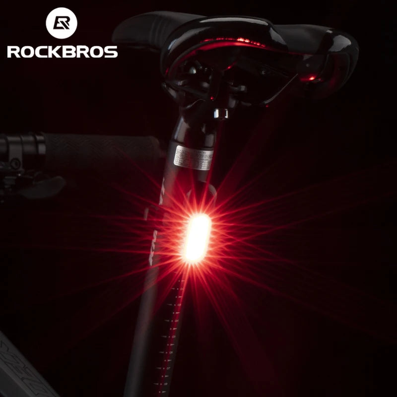 USB Rechargeable Bicycle Rear Light, 5 Modes