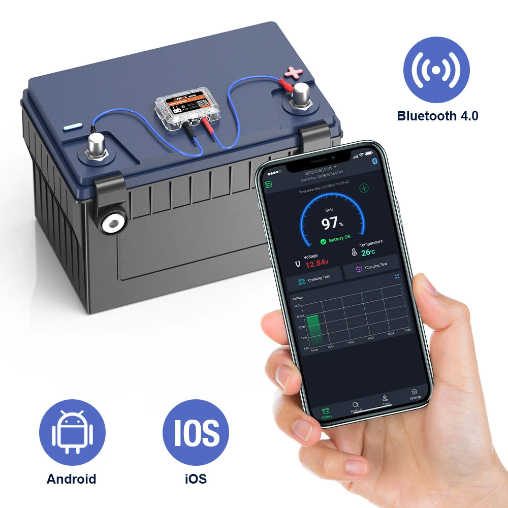 BM200 Bluetooth 12V Fahrzeugbatterie-Überwacher