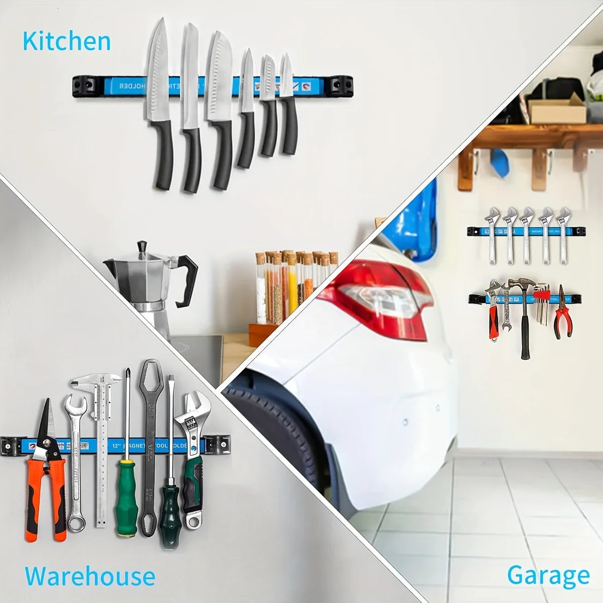 Magnetic Tool Holder Bar - Size Options