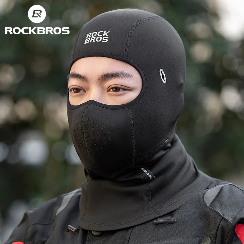 ROCKBROS Χειμερινή Αθλητική Μάσκα, Ζεστή Fleece Μάσκα Προσώπου, Μπαλακλάβα για Ποδηλασία και Σκι, Μάσκα με Άνοιγμα για Γυαλιά, Άνετη