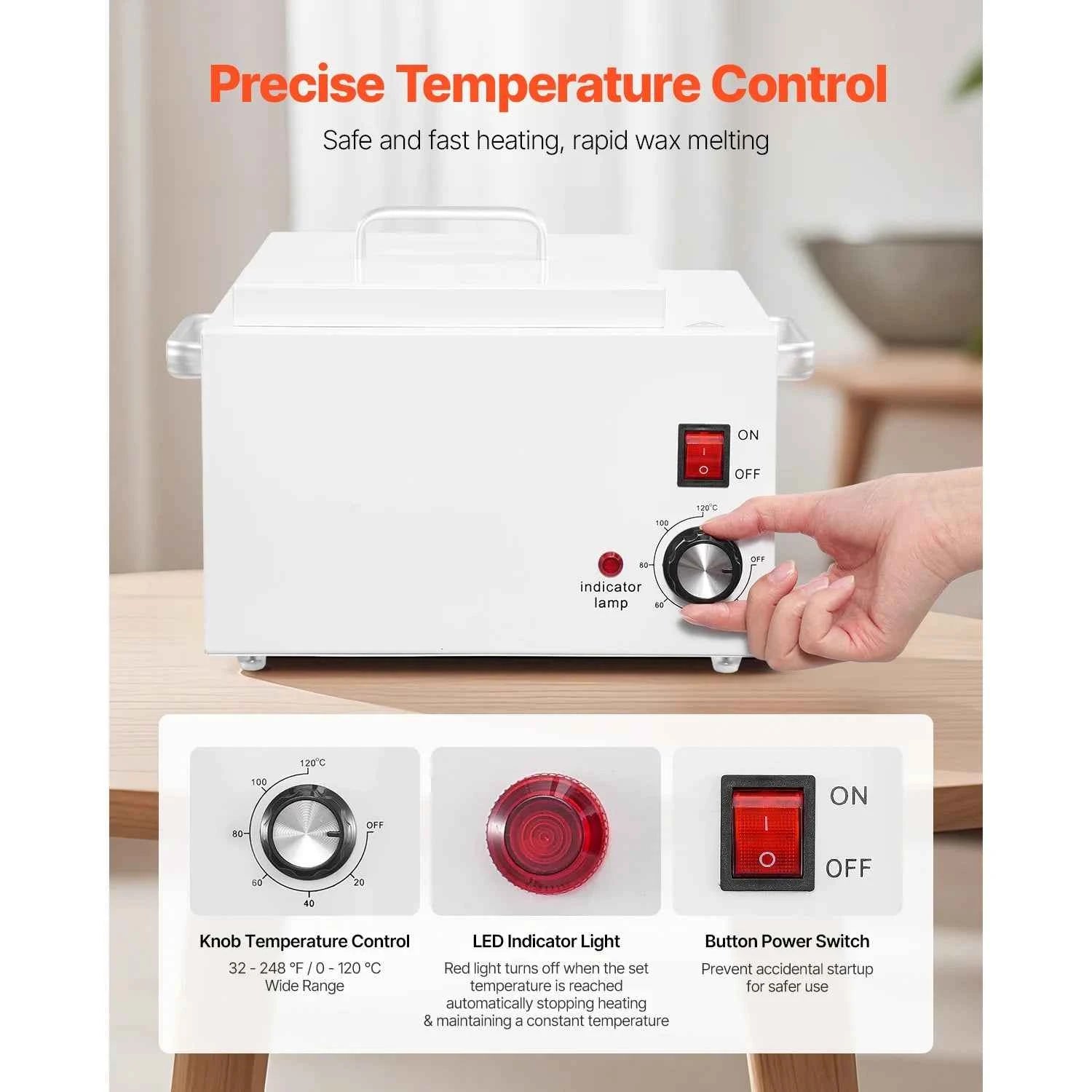 Single Wax Warmer 300W with 100 Wax Sticks