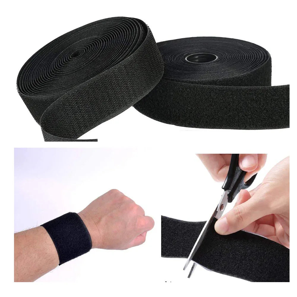 5Meter Sew on Hook And Loop Tape Non-Adhesive Fastener Tape Back Nylon Strips Fabric Fastener Sewing Accessorie 16/20/25/30/38mm