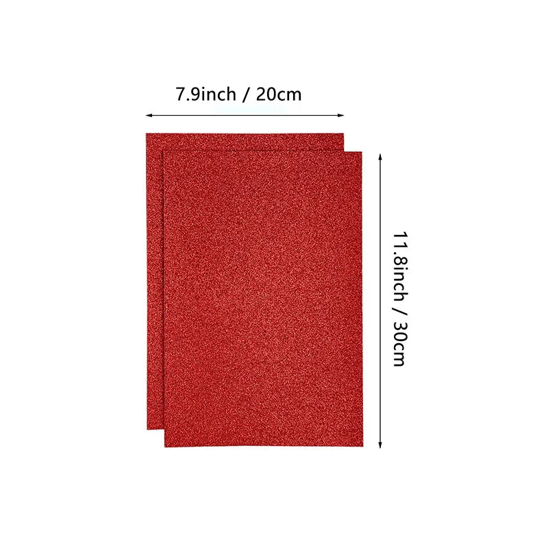 أوراق Felt فنية لامعة — قطعتان، 20 × 30 سم