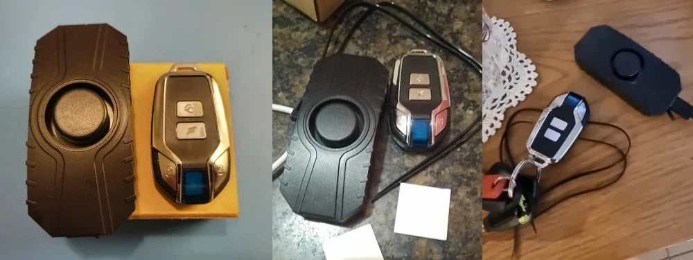 Wireless Vibration Bicycle Alarm with Remote and USB Charging