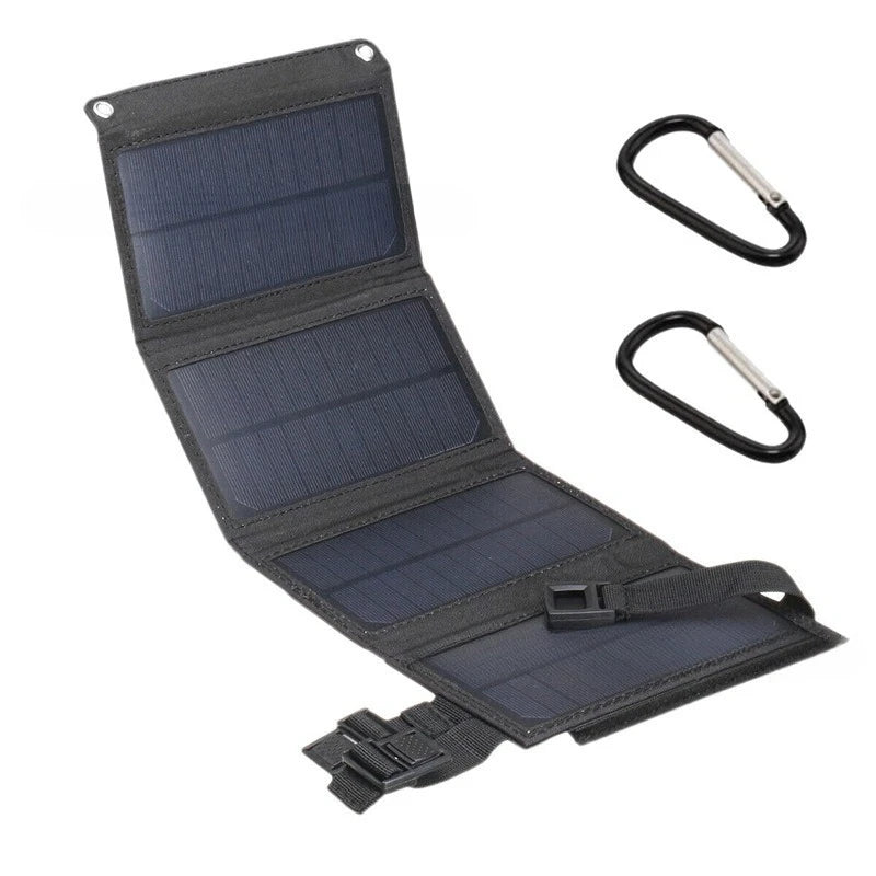 4 fold 100W Foldable napelemes panel 20w/h hordozható napelemes panelek Gyors töltés USB 5V DC Teljes idejű napelemes panel mobil tápellátás