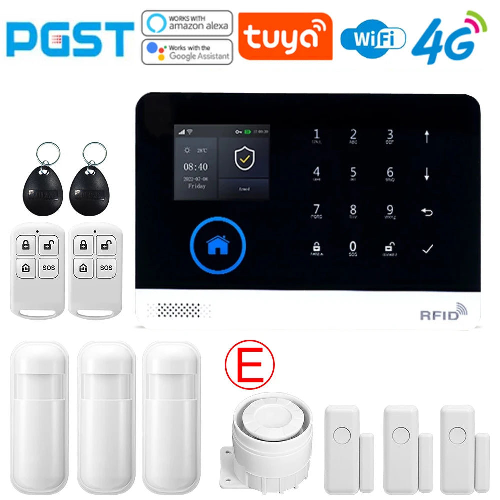 Home WiFi Security Alarm System with Door and Motion Sensor