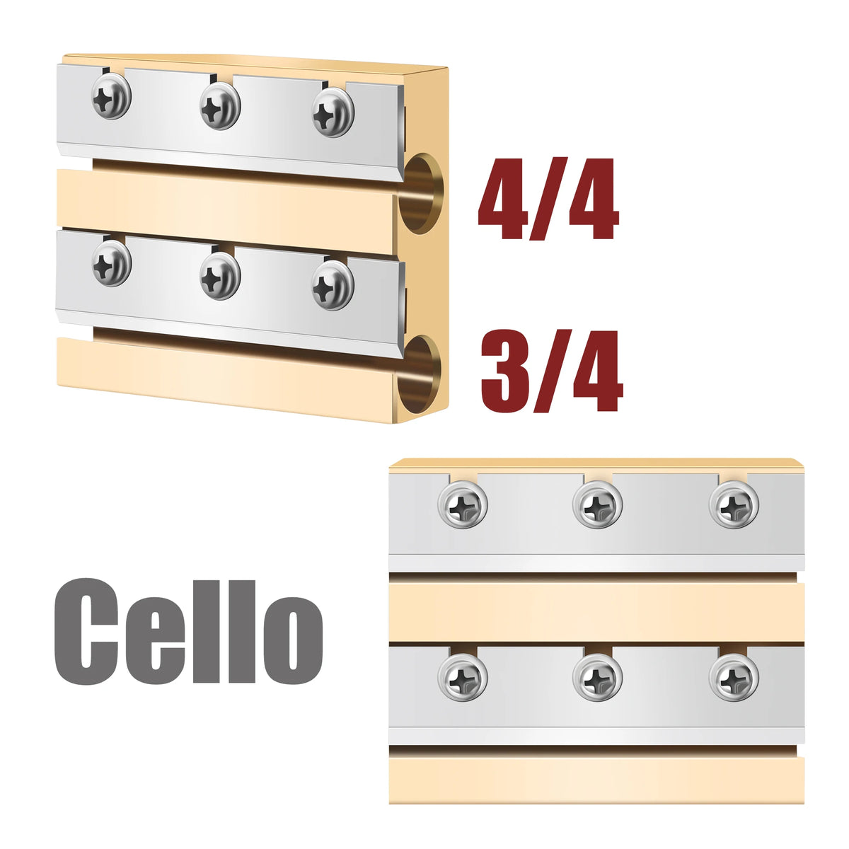 Cuchilla para clavijas de instrumentos — Opciones para violín, viola y violonchelo