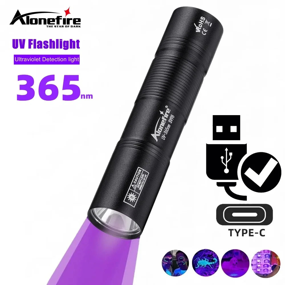 SV98 ladattava 365 nm UV-taskulamppu