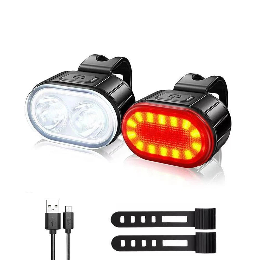 Rechargeable Bicycle Light - Front and Rear Options
