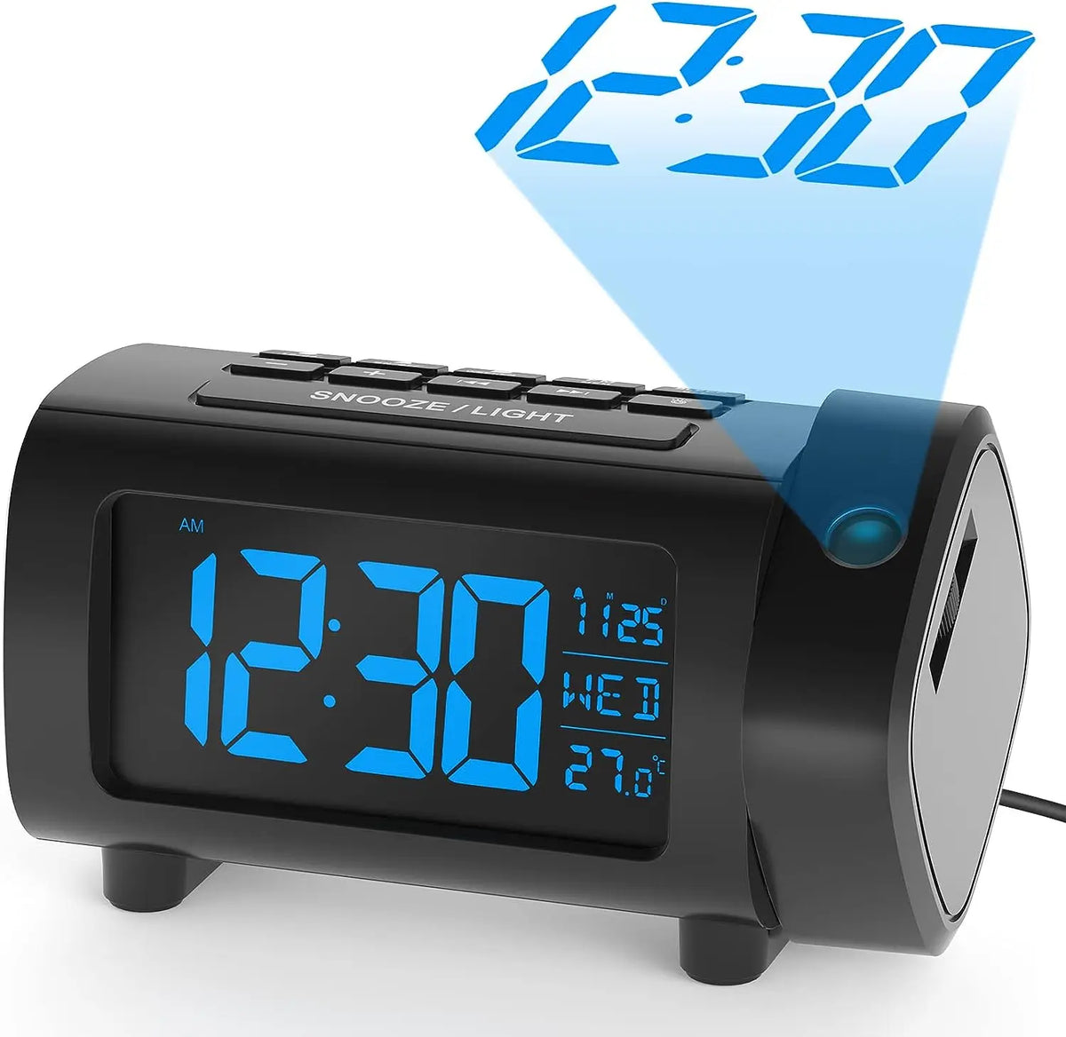 Projection Alarm Clock with FM Radio