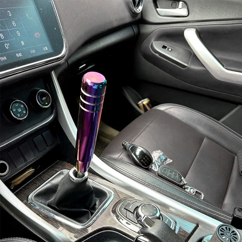 Universal Auto 13cm 18cm Length Manual Car Gear Shift Knob Aluminum Gear Shift Knob Racing Car Shift Gear Knob With 3 Adapters