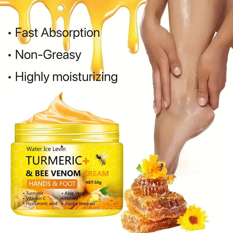 Turmeric Bee Venom Anti-Drying Crack Foot Cream Hand Cracked Repair Skin Removal Care Cream Dead Feet Hand Skin 