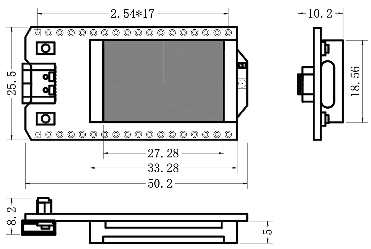 Heltec Wifi LoRa32 V3 433MHZ 863MHZ ESP32 S3 SX1262 OLED дисплей LoRaKit за Arduino Meshtastic IoT LoRaWAN развлекателна платка