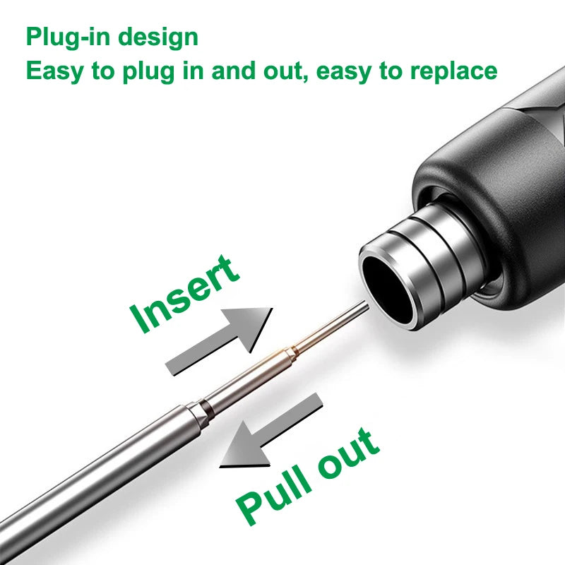 3Pcs Soldering Iron Tip USB Soldering Iron Tip 5V Battery Soldering Iron Tip Soldering Rework Accessories