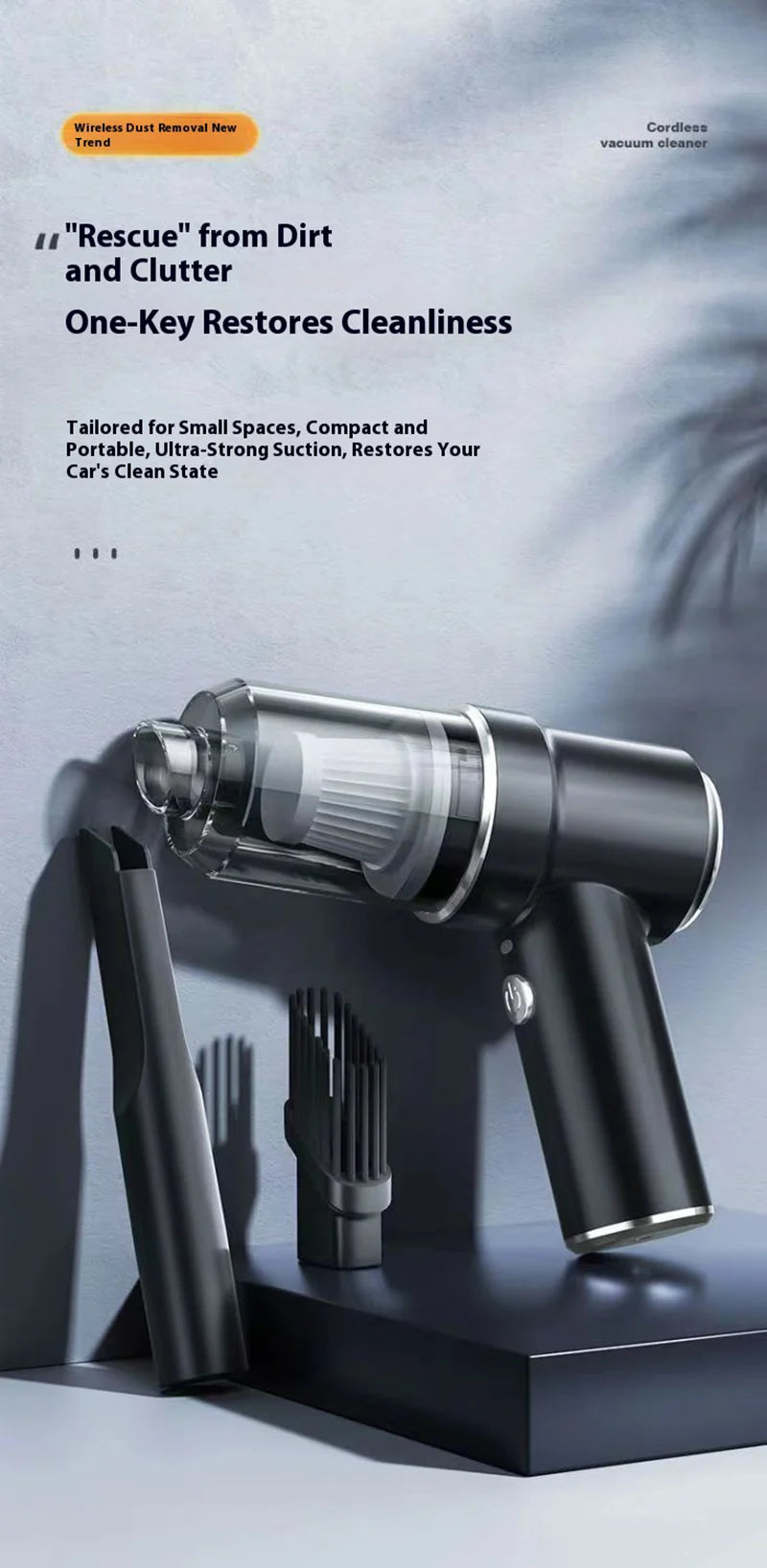 Wireless 690000Pa Car Vacuum Portabale Cleaner Cordless Handheld Vacuum High-power Vacuum Cleaner For Home Office Car New 