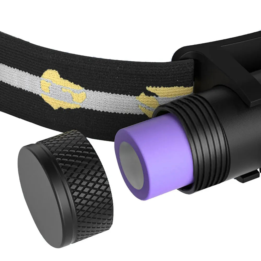 LED Headlamp High Power White Blue Rechargeable USB Type-C