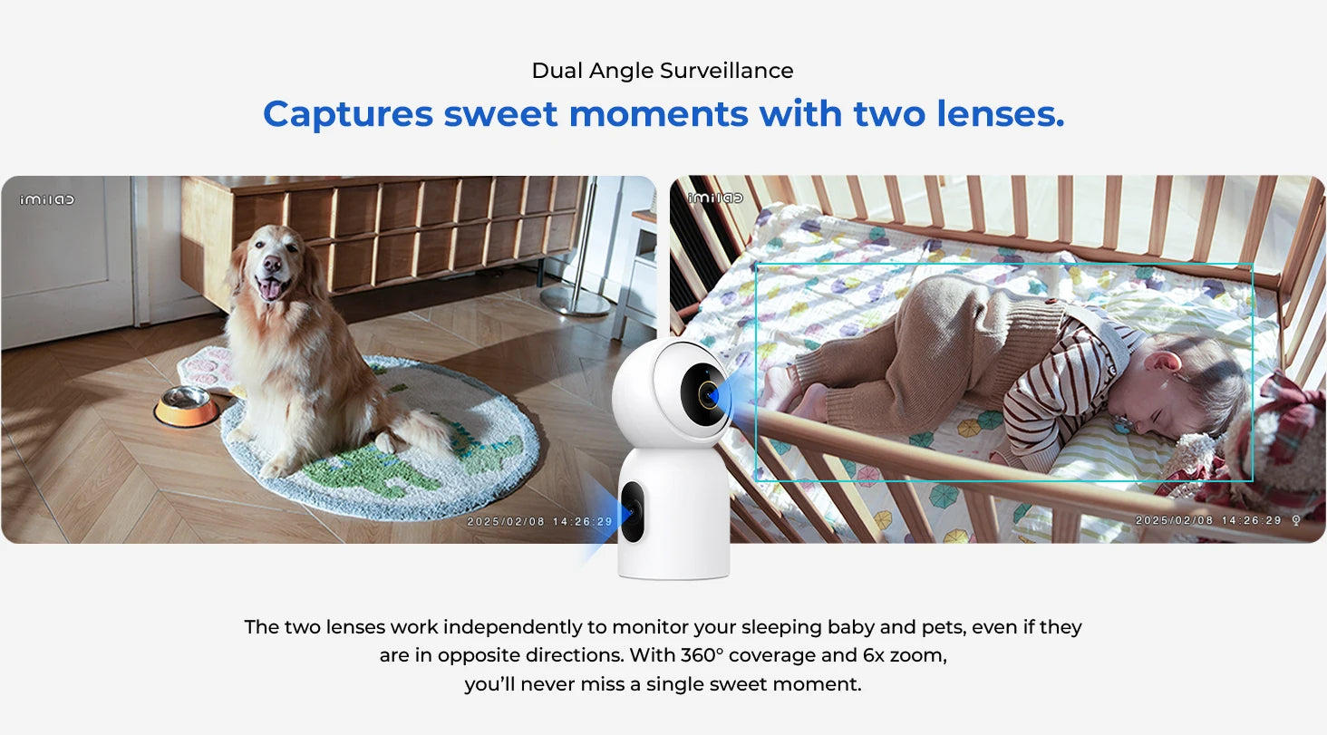 IMILAB C30 Dual 3K Baby Monitor with AI Tracking and Color Night Vision