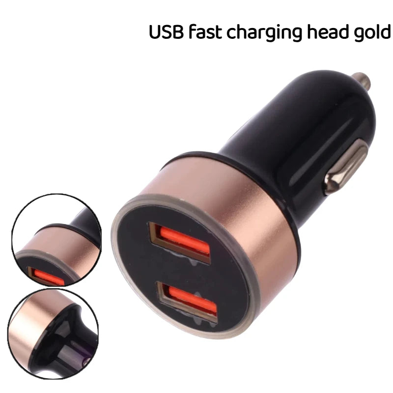 Car charger with fast charging 2 USB ports with digital display power supply and startup system charger for electrical equipment