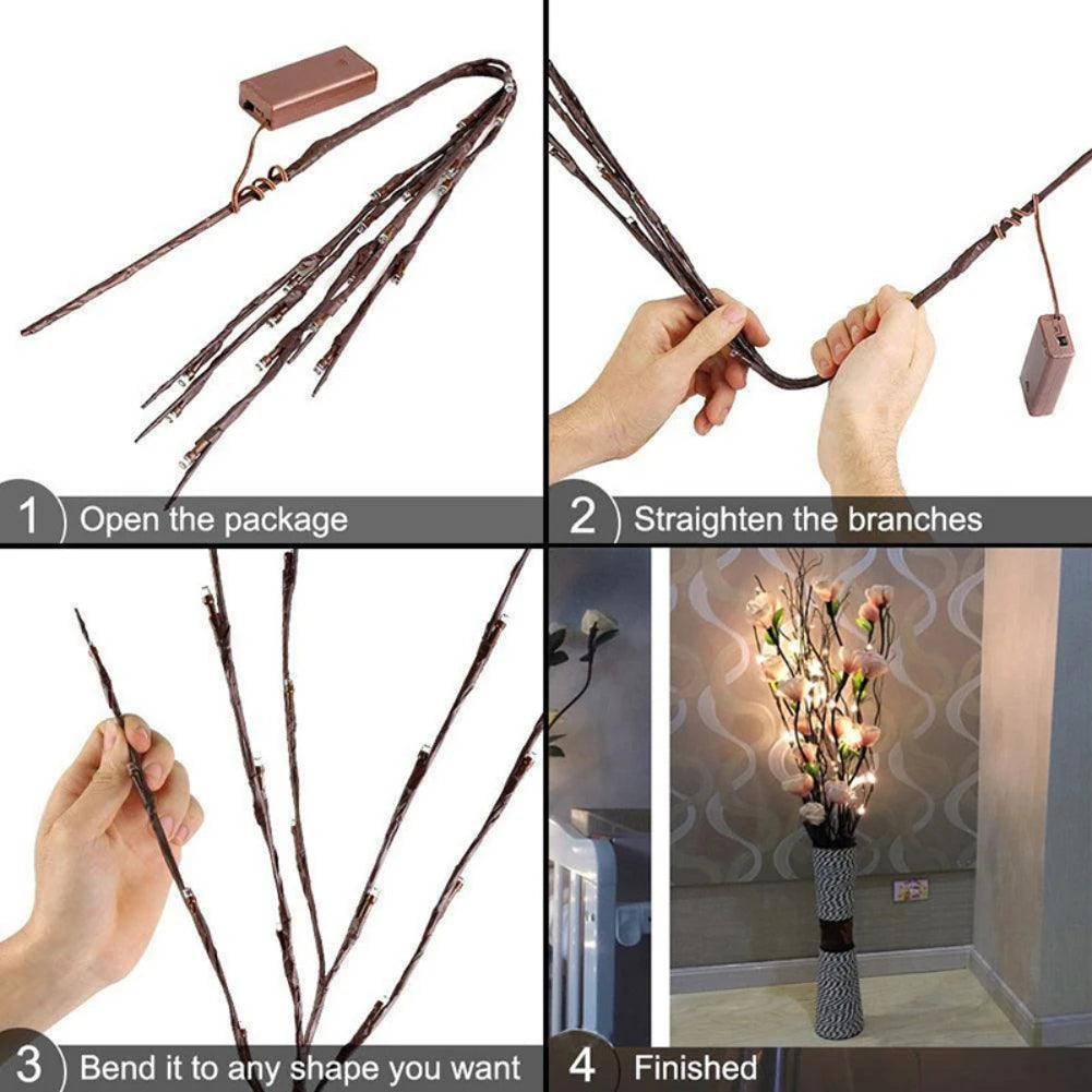 20-LED Decorative Branch Light, Battery Powered