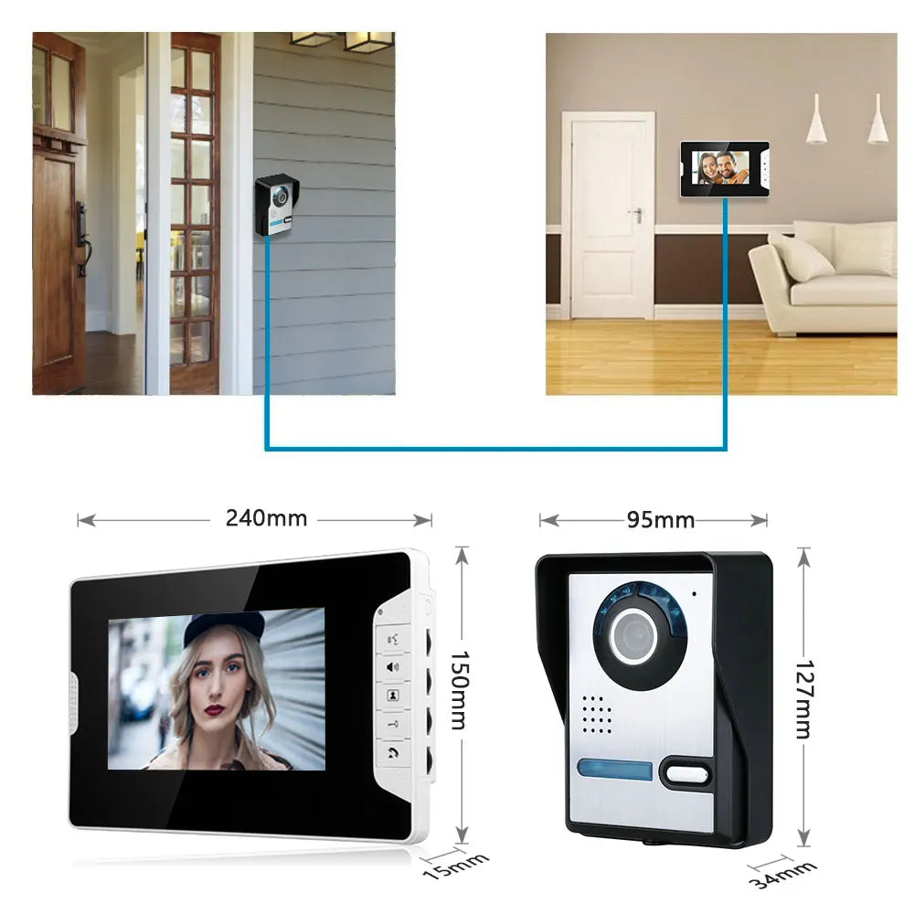 Video Door Intercom Entry System Kit for Secure Home Entry