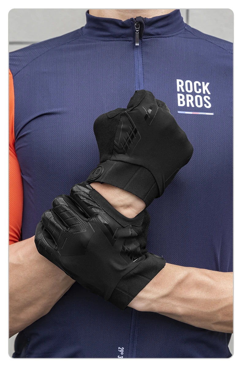 Winter Cycling Gloves Touchscreen Full Finger Windproof MTB Gloves