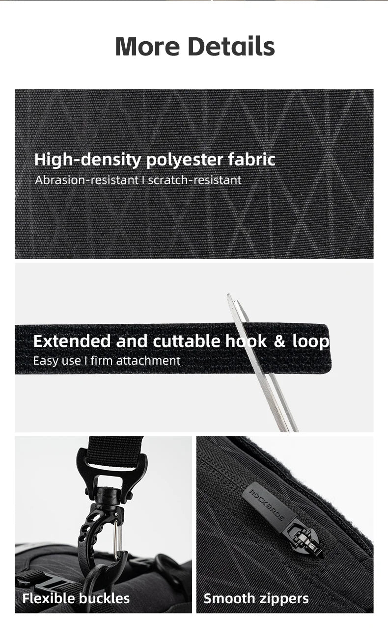 Waterproof Bicycle Triangle Bag 2-in-1 Detachable Bike Storage Pack