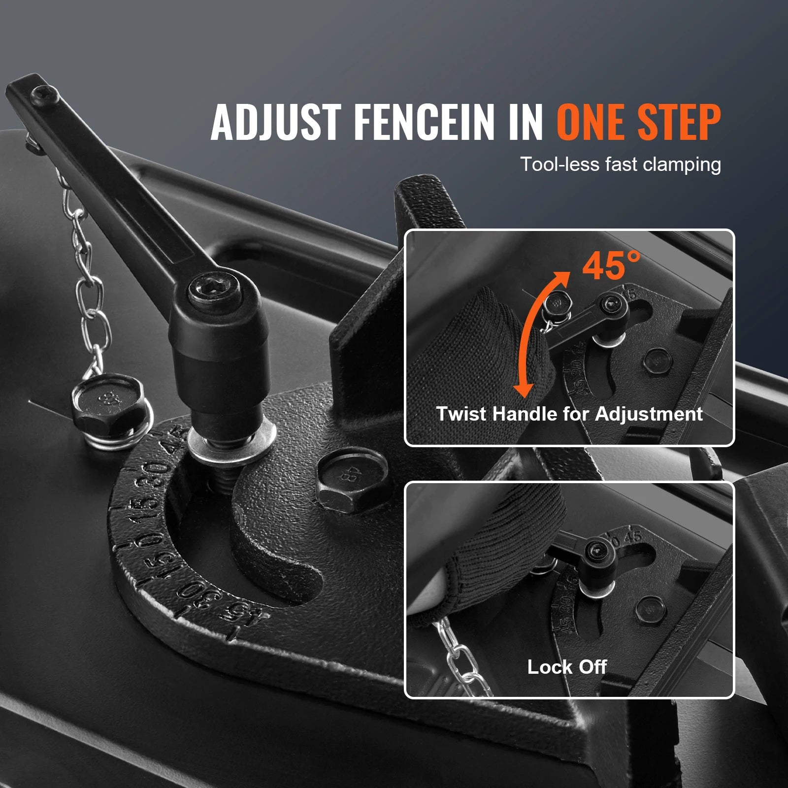 14" 2300W Abrasive Chop Saw with 0–45° Adjustable Angle